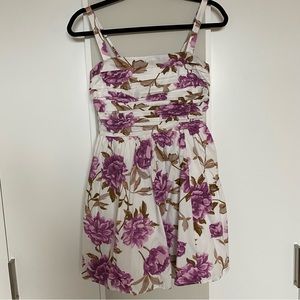 Abercrombie & Fitch Emerson Poplin Wide Strap Mini Dress in Pink Floral - Size S